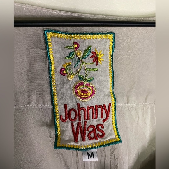 Johnny Was Embroidered Eyelet tie front cardigan size medium - Picture 2 of 10